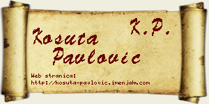 Košuta Pavlović vizit kartica
